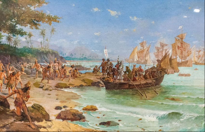 O Descobrimento (Desembarque de Cabral em Porto Seguro - O Descobrimento (Desembarque de Cabral em Porto Seguro -