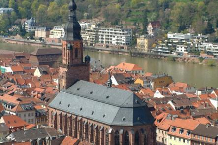 Vista aérea da Igreja Heiliggeist - Foto: Hans Lohninger (Licenca-cc-by-sa-3.0)