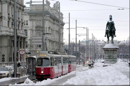 Neve durante o inverno em Viena - Foto: Herbert Ortner (Licenca-cc-by-sa-3.0)