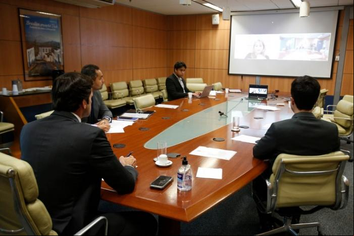 Ministro conversou com a presidente do Conselho Mundial de Viagens e Turismo (WTTC). Crdito: Dnio Simes/MTur